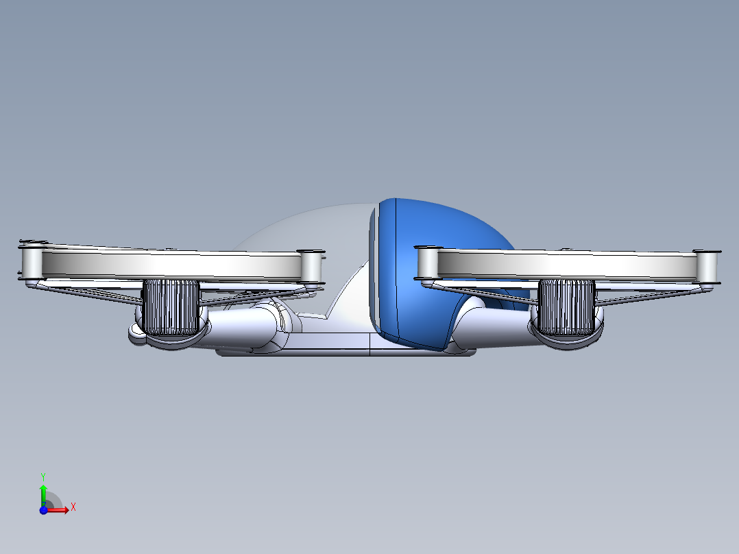 陆空两用旋翼无人机前视图