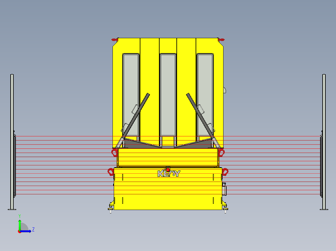 卷材翻转机 10T左视图