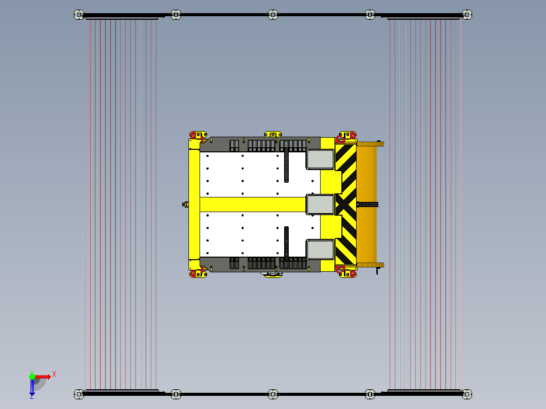 卷材翻转机 10T俯视图