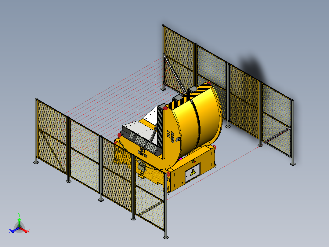 卷材翻转机 10T正等轴测图