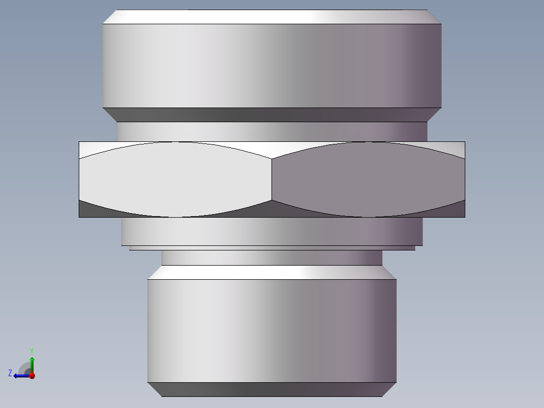 英制管螺纹ED密封、1CB-36-12WD非标右视图