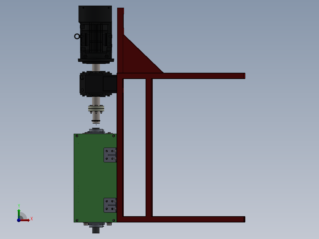 破碎机、碎渣机前视图