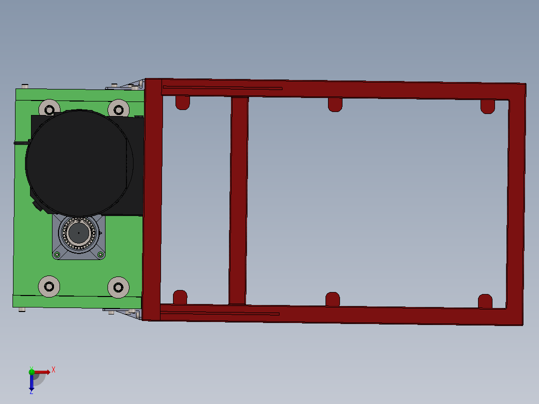 破碎机、碎渣机俯视图