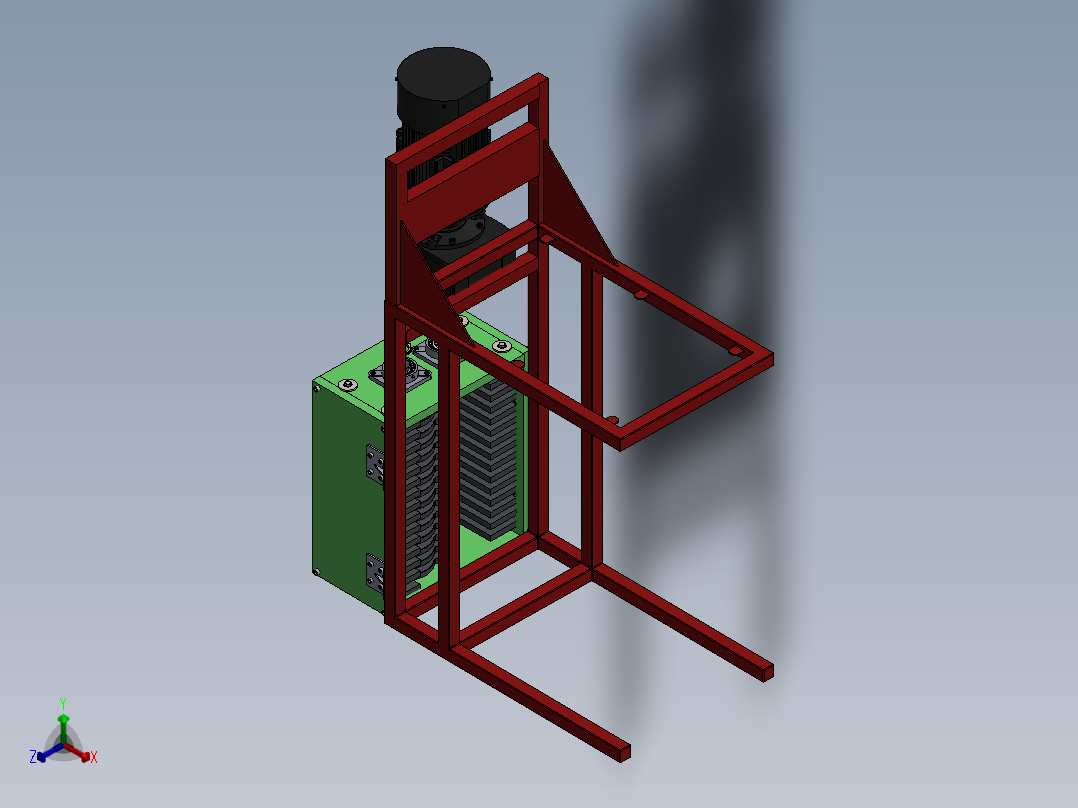 破碎机、碎渣机正等轴测图
