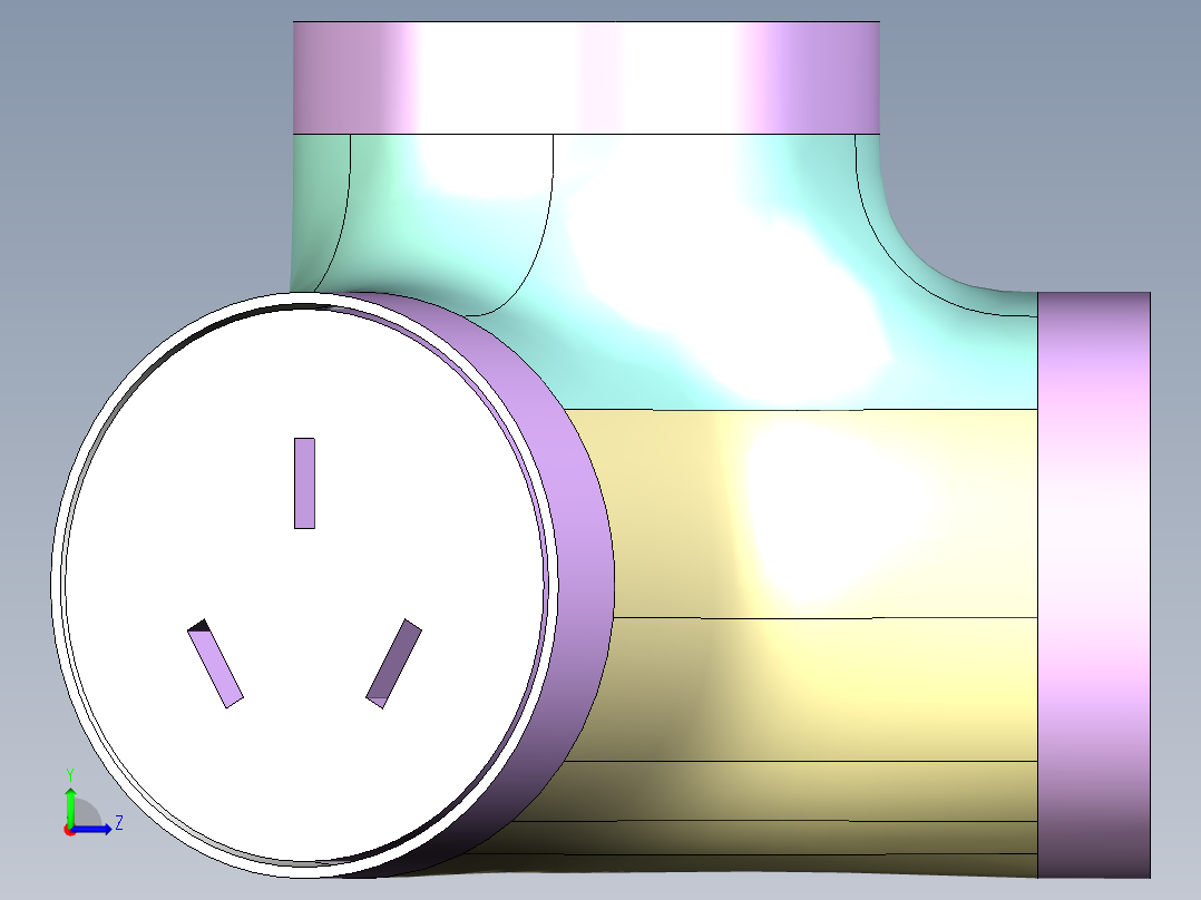 创意排插左视图