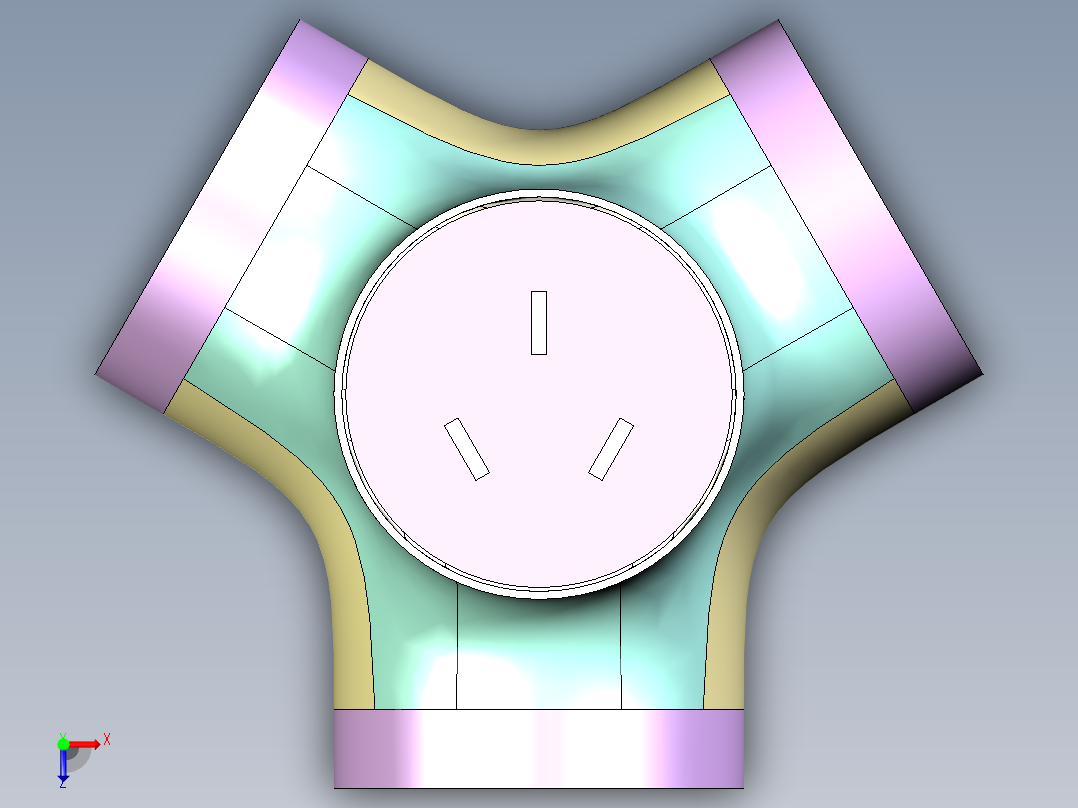 创意排插俯视图