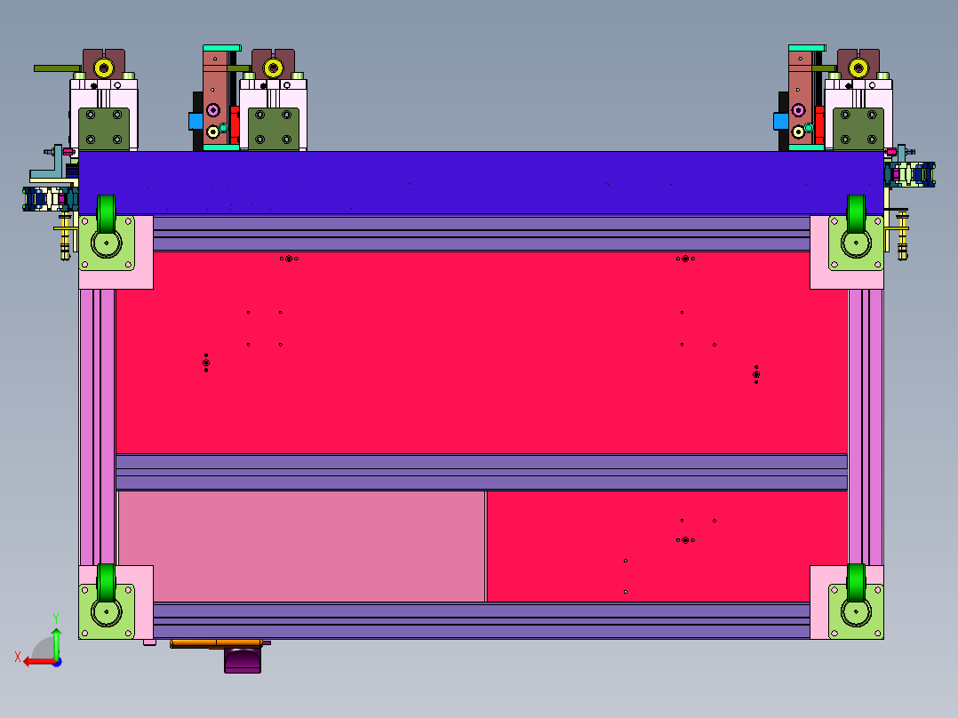 自动化去天窗毛刺设备后视图