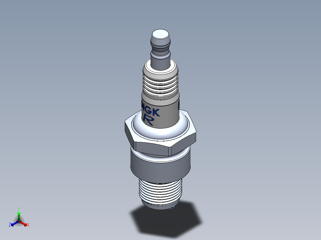 火花塞(7)正等轴测图