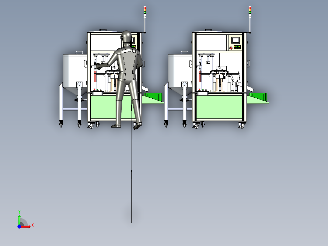 自动灌瓶机前视图
