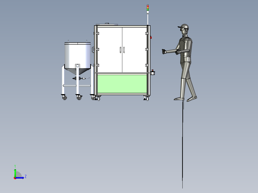 自动灌瓶机左视图