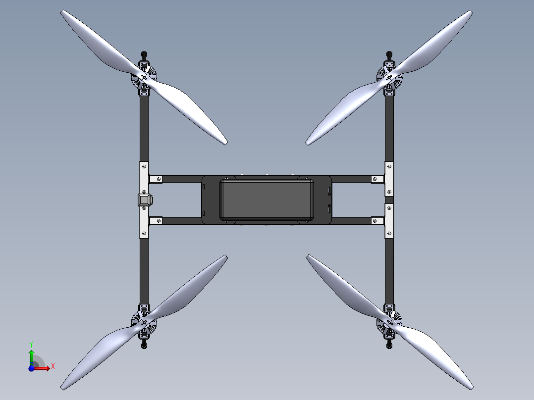 H型无人机前视图