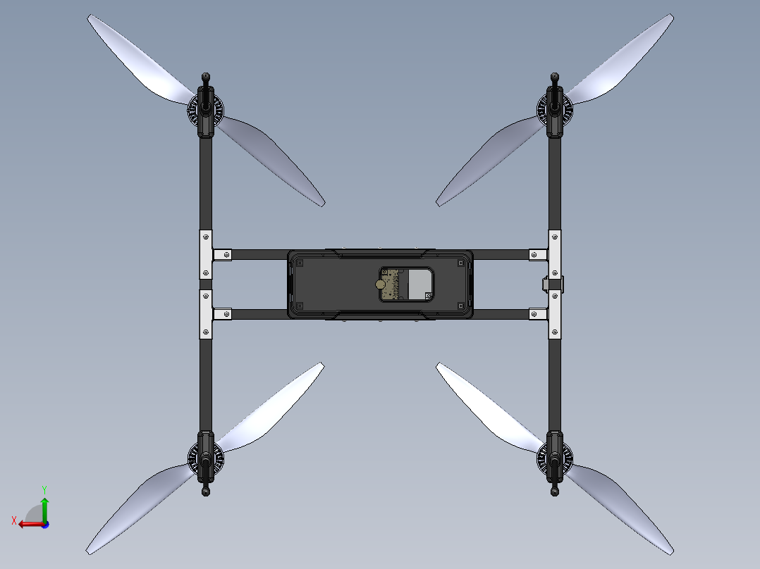 H型无人机后视图