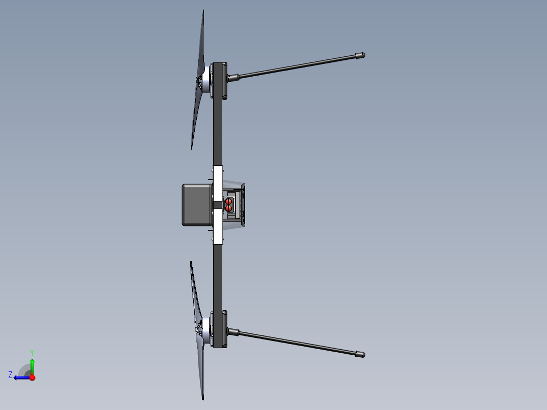 H型无人机右视图