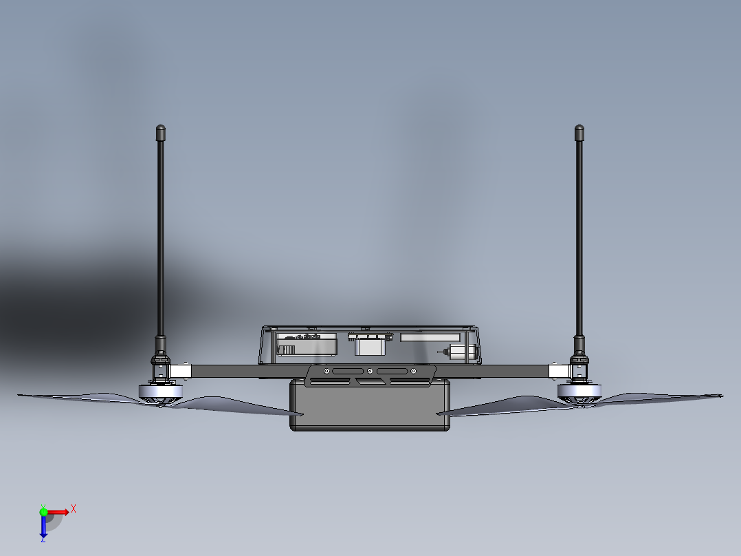 H型无人机俯视图