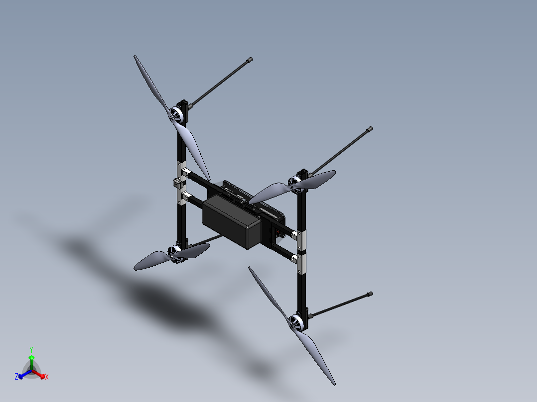 H型无人机正等轴测图
