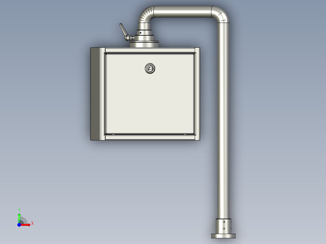 玻璃抛光机控制箱前视图