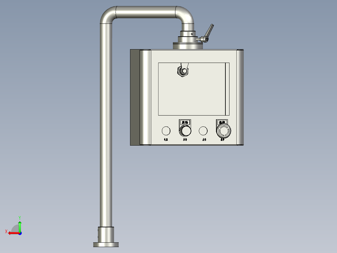 玻璃抛光机控制箱后视图