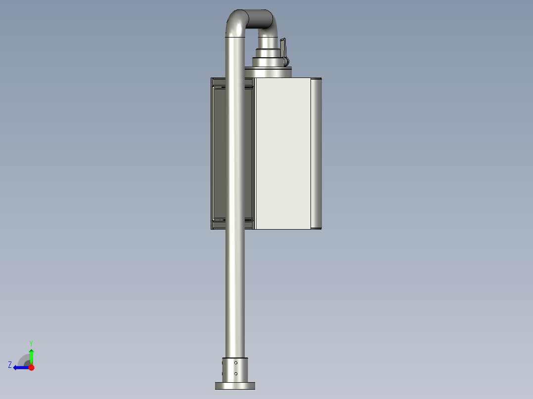 玻璃抛光机控制箱右视图