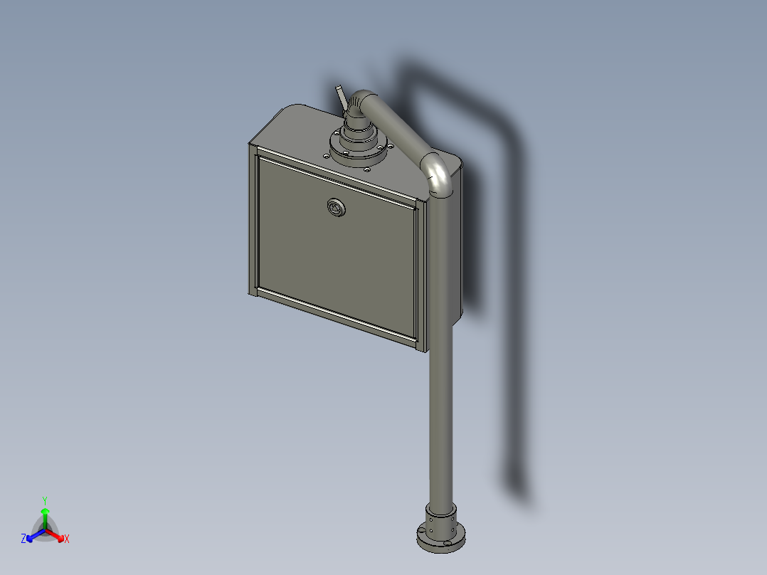 玻璃抛光机控制箱正等轴测图