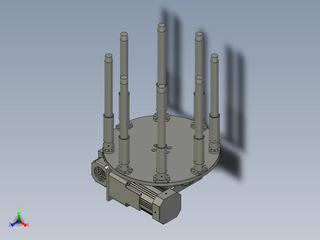 HLCY05HLCY01-05-00-00转盘组件正等轴测图