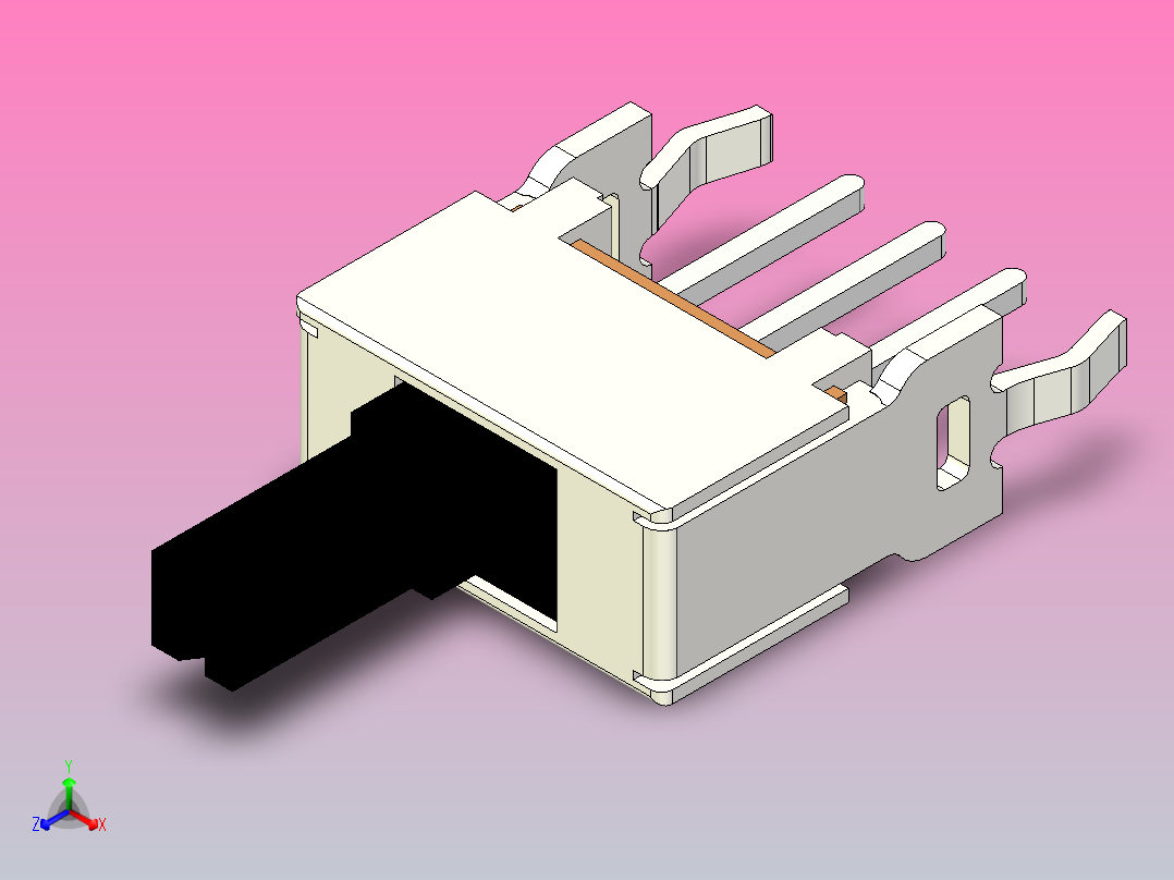 SPDT滑动开关，EG1249主视图