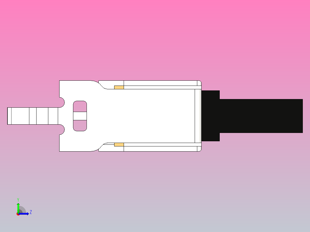 SPDT滑动开关，EG1249左视图