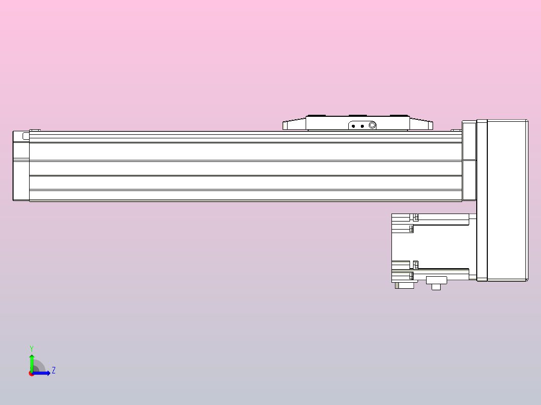 滚珠丝杠直线轴内置导轨TPA-GCR-80-1610C-L200-MP-M40-N3左视图