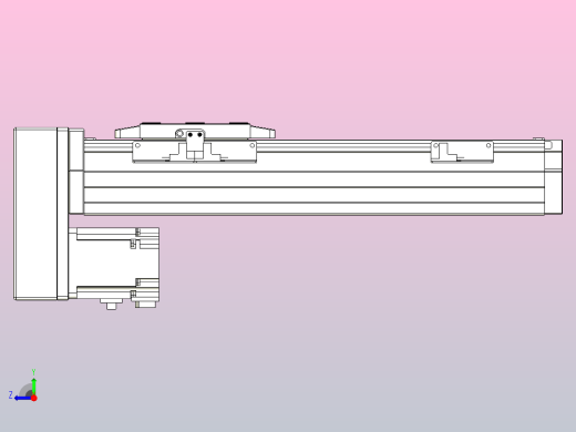 滚珠丝杠直线轴内置导轨TPA-GCR-80-1610C-L200-MP-M40-N3右视缩略图