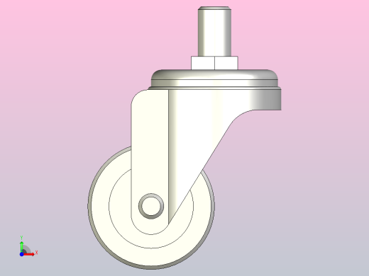 轻载不锈钢型(35~50kg)螺纹型脚轮[CANMS38-U]前视缩略图