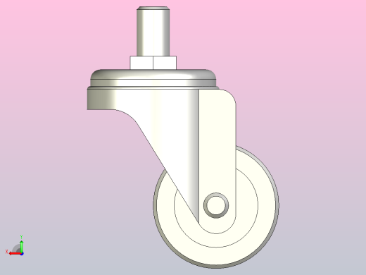 轻载不锈钢型(35~50kg)螺纹型脚轮[CANMS38-U]后视缩略图