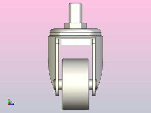 轻载不锈钢型(35~50kg)螺纹型脚轮[CANMS38-U]左视缩略图