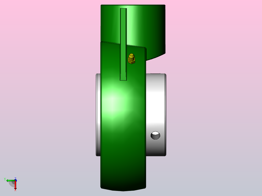 带悬吊式座顶丝外球面球轴承[UCHA型]_UCHA212左视图