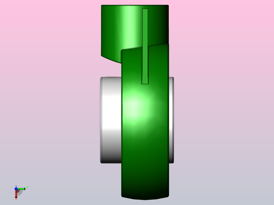 带悬吊式座顶丝外球面球轴承[UCHA型]_UCHA212右视图