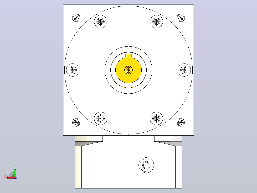 PW110双轴-1 19-70-90-M6换向器PW110双轴输出-1 19-70-90-M6后视图