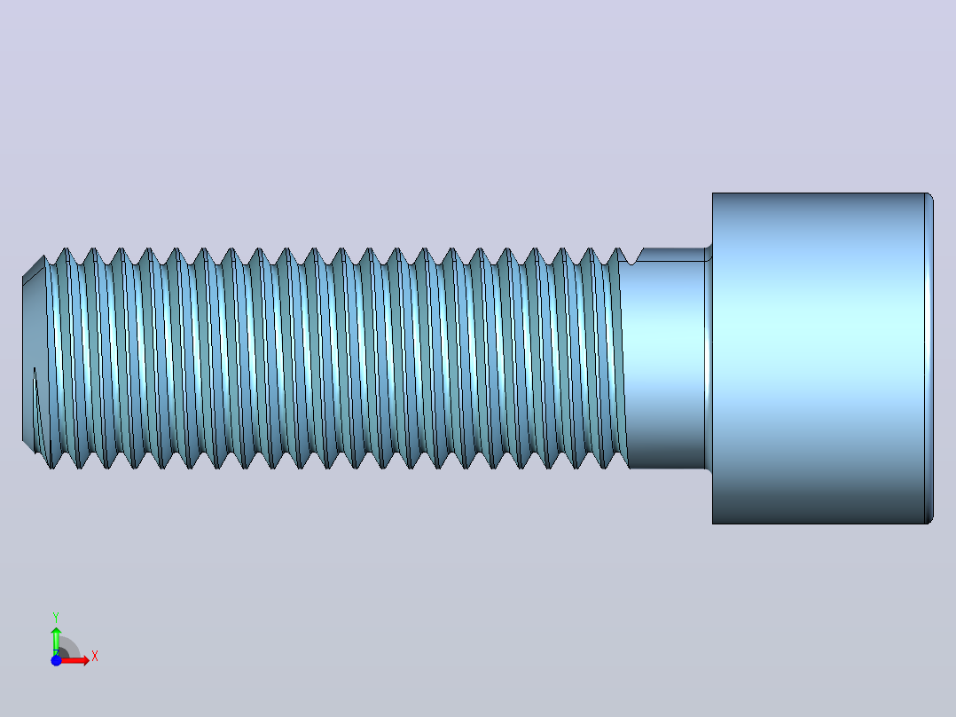 ISO 4762 M16x50带帽螺钉前视图