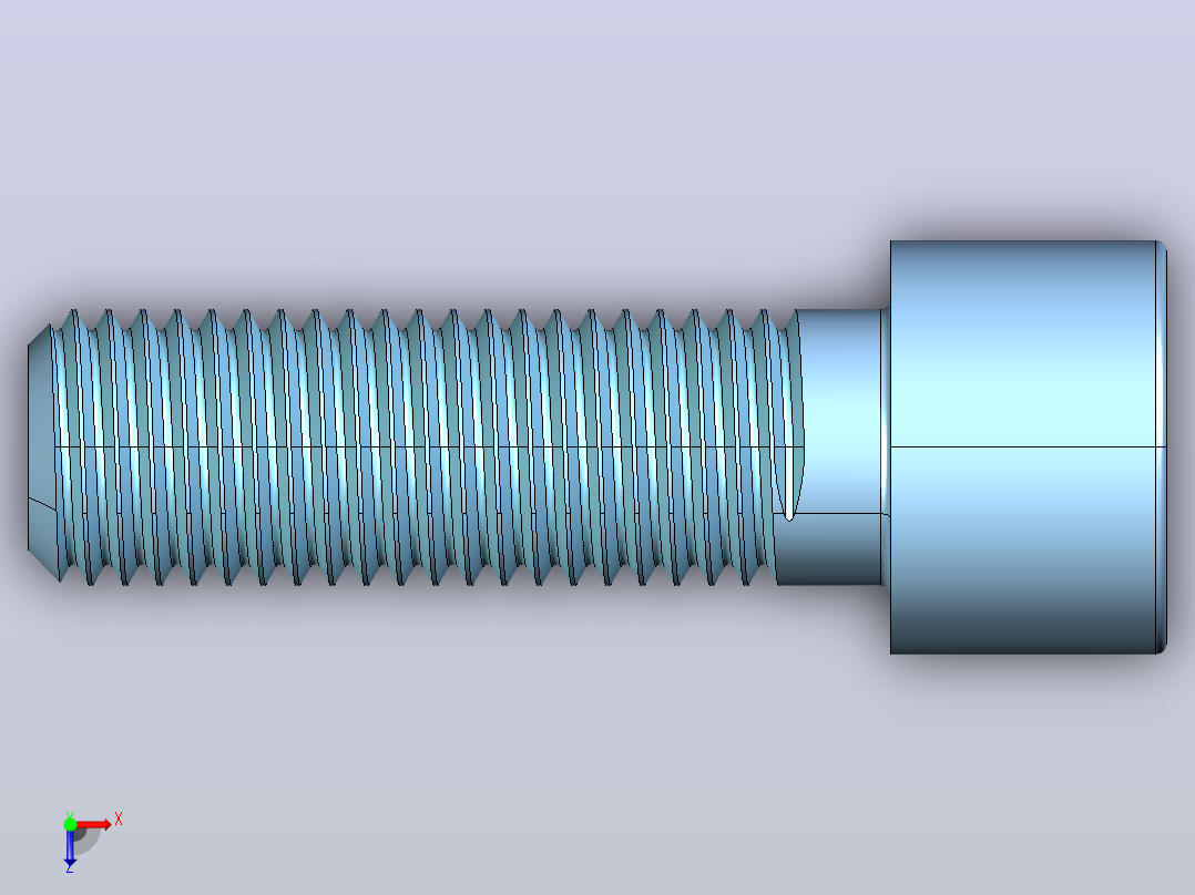 ISO 4762 M16x50带帽螺钉俯视图