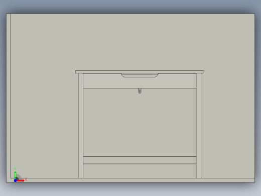 家具-办公桌01前视缩略图