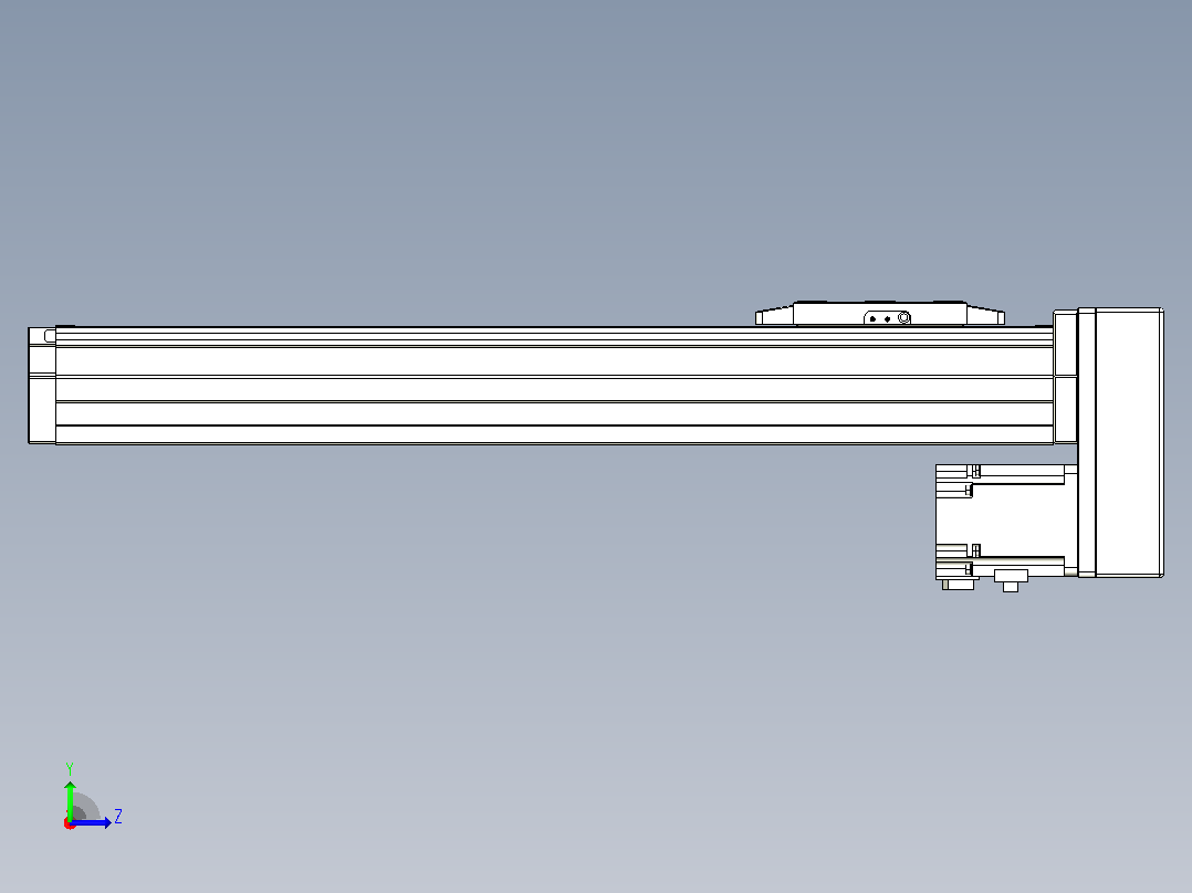 滚珠丝杠直线轴内置导轨TPA-GCR-80-1610C-L350-MP-M40-N3左视图