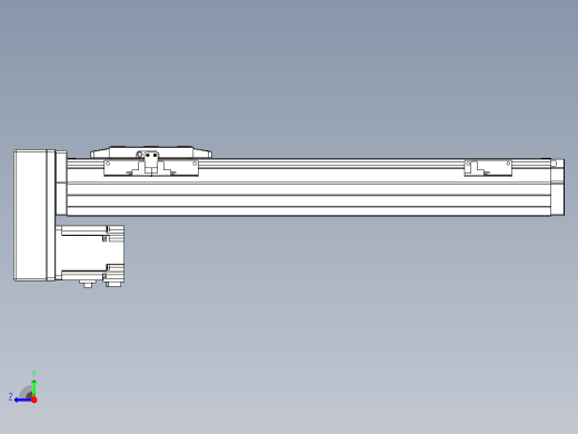 滚珠丝杠直线轴内置导轨TPA-GCR-80-1610C-L350-MP-M40-N3右视缩略图