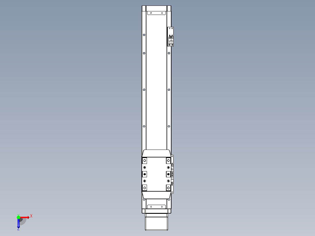 滚珠丝杠直线轴内置导轨TPA-GCR-80-1610C-L350-MP-M40-N3俯视图