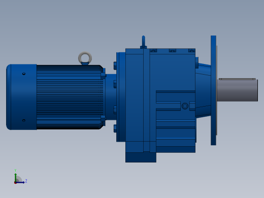 RF147法兰轴伸式安装斜齿轮减速机RF147-Y5.5-8P-132S-M1-0°-Φ550左视缩略图