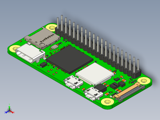 乌藨子pi zero 2 w，带40针公接头12正等轴测缩略图