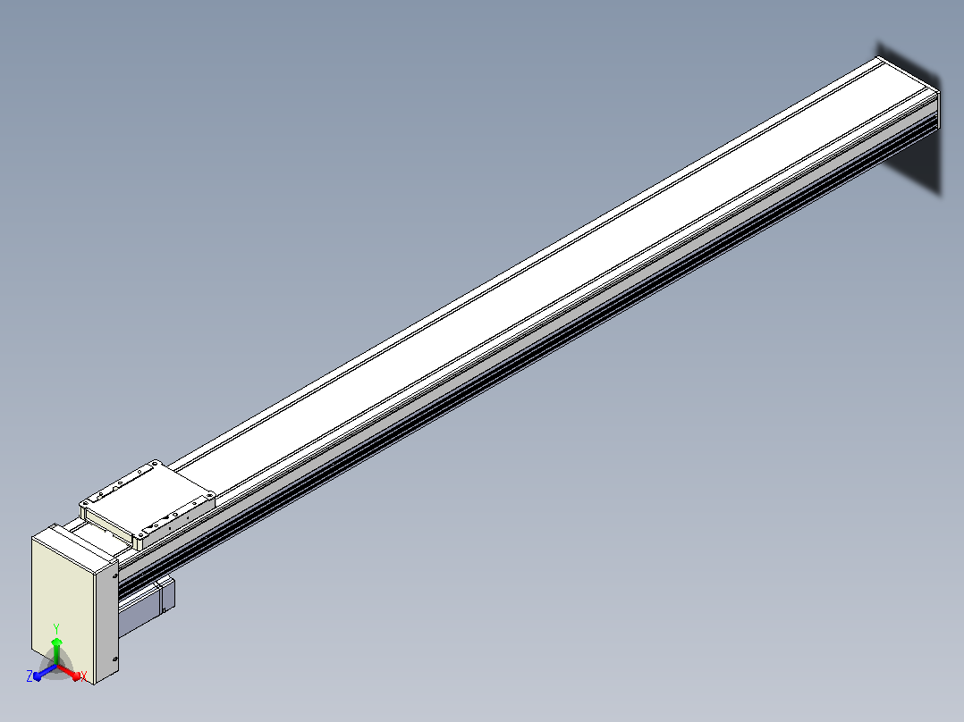 滚珠丝杠直线轴带导轨全封闭TPA-HCR-105D-1610C-L1150-MP-Y-P40-N3主视图