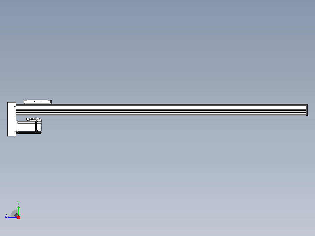 滚珠丝杠直线轴带导轨全封闭TPA-HCR-105D-1610C-L1150-MP-Y-P40-N3右视图