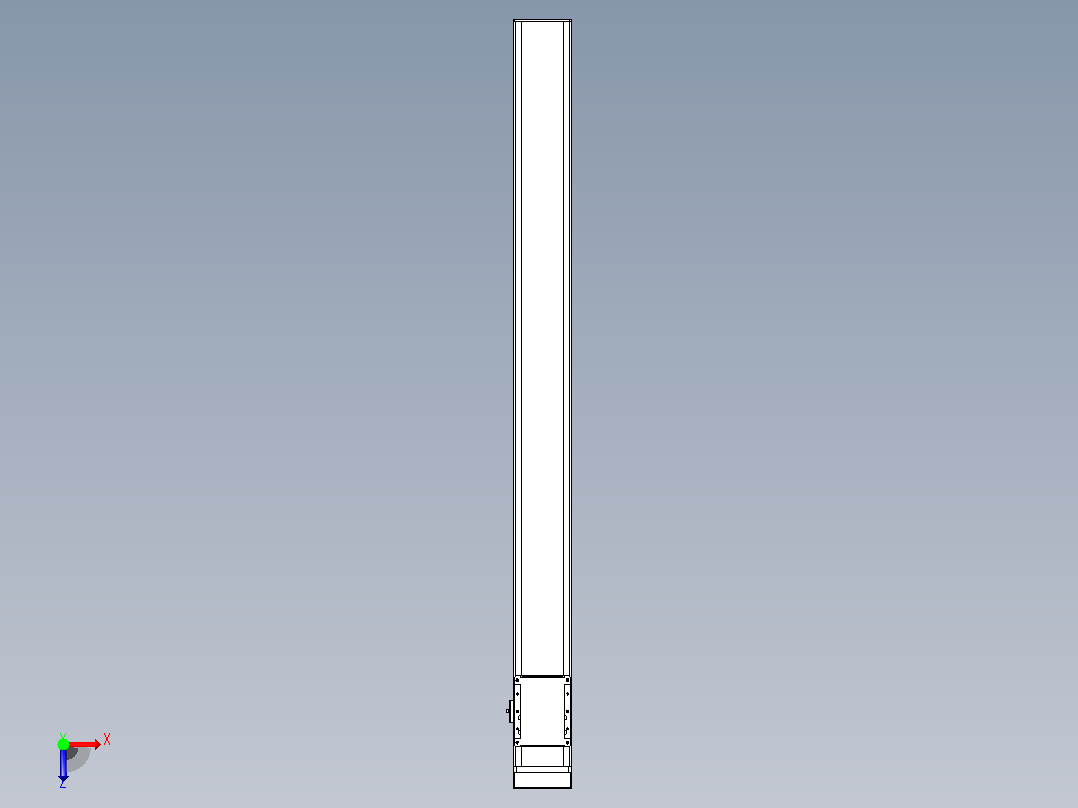 滚珠丝杠直线轴带导轨全封闭TPA-HCR-105D-1610C-L1150-MP-Y-P40-N3俯视图