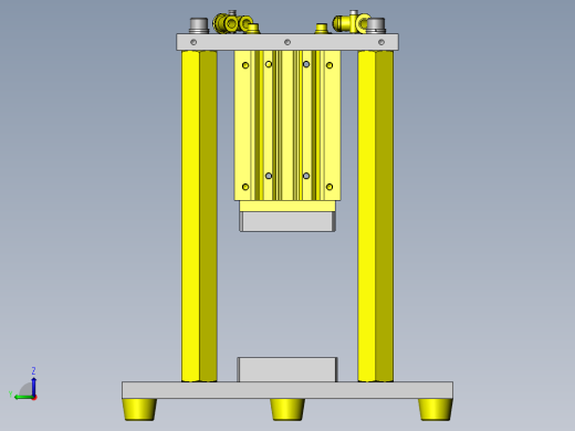 双手同时按下的开关机构左视缩略图