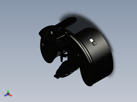 环形电脑桌模型