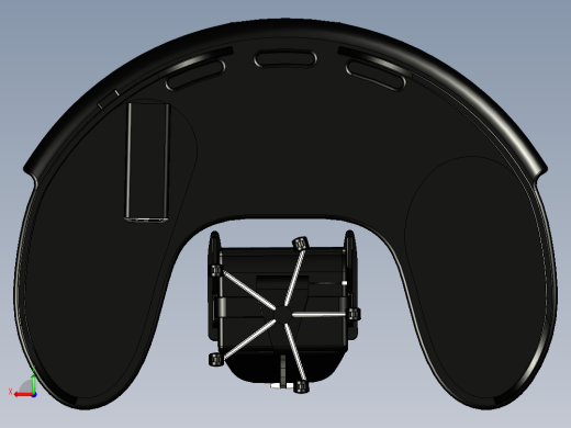 环形电脑桌模型后视缩略图