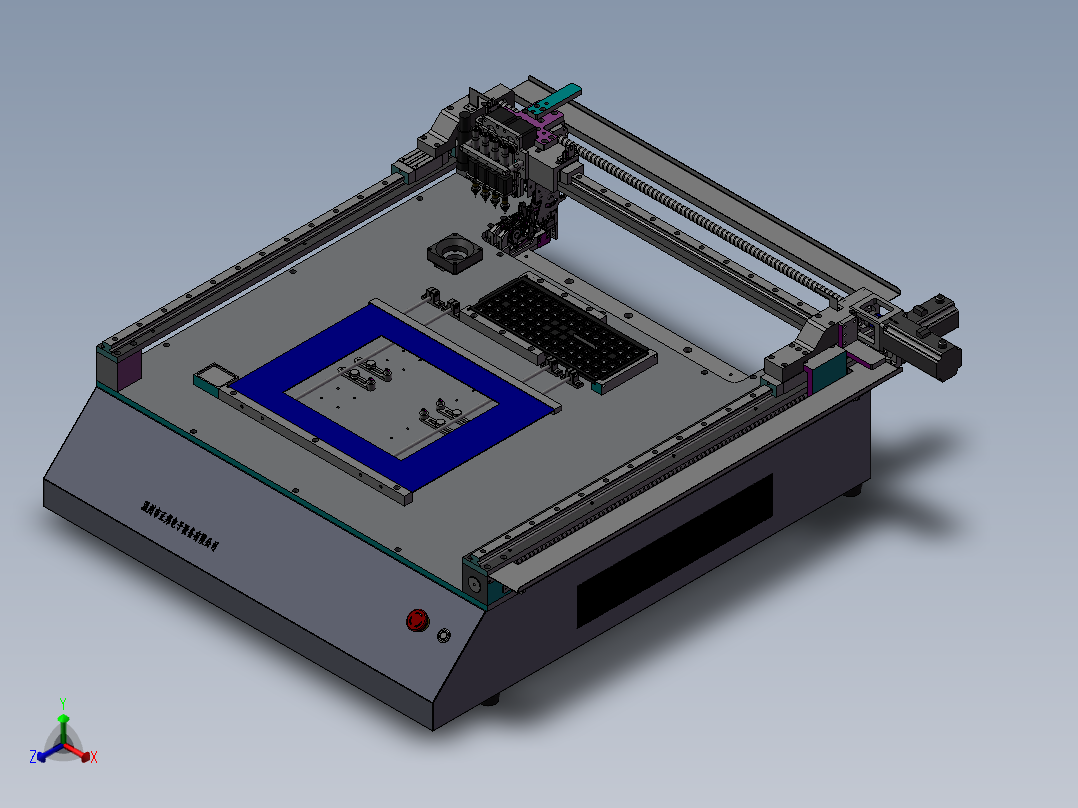 台式贴片机3D图纸 H119正等轴测图