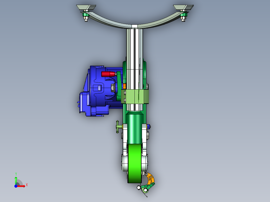 迷你输送机3D模型前视图